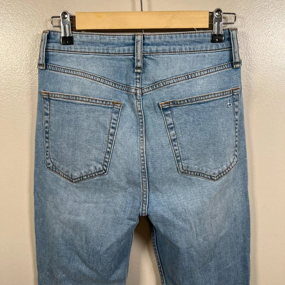 Rag & Bone Casey High Rise Ankle Flare Jeans Size 26 Lucy Light Wash Distressed - Picture 12 of 14